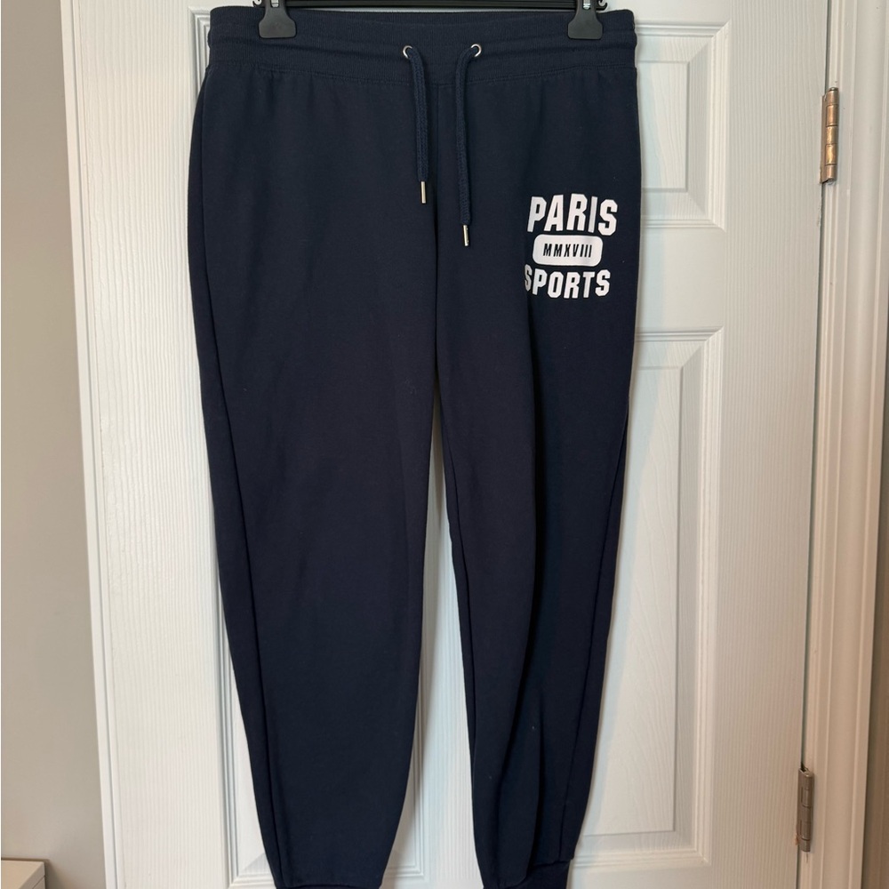 Primark - Navy Blue Skinny Sweatpants - Size M